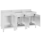 Rozsdamentes acél kereskedelmi konyhai mosogató 180 x 60 x 96 cm Rozsdamentes acél kereskedelmi konyhai mosogató 180 x 60 x 96 cm