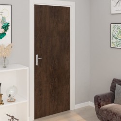 4 db sötét tölgyszínű öntapadó pvc ajtófólia 210 x 90 cm