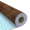 2 db sötét tölgyszínű öntapadó pvc ajtófólia 500 x 90 cm