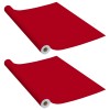 2 db piros öntapadó pvc ajtófólia 500 x 90 cm