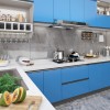 2 db azúrkék öntapadó pvc ajtófólia 500 x 90 cm