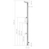 Rozsdamentes acél kerti zuhany 220 cm