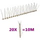 20 db 10 m-es ötsoros műanyag madár- és galambriasztó tüske