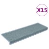 15 db lépcsőszőnyeg 65 x 21 x 4 cm tengerkék téglalap alakú széllel