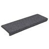 15 db sötétszürke lépcsőszőnyeg, téglalap alakú széllel, 65 x 21 x 4 cm