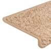 15 db lépcsőszőnyeg 65 x 21 x 4 cm arany téglalap alakú széllel