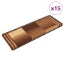 15 db barna öntapadó lépcsőszőnyeg 65x21x4 cm