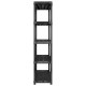 Fekete műanyag 5 szintes tárolópolc 340 x 40 x 185 cm
