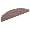 5 db öntapadós lépcsőszőnyeg 56 x 17 x 3 cm világosbarna félkör alakú
