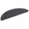 10 db öntapadós lépcsőszőnyeg 56 x 17 x 3 cm sötétszürke félkör alakú