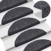 10 db öntapadós lépcsőszőnyeg 56 x 17 x 3 cm sötétszürke félkör alakú