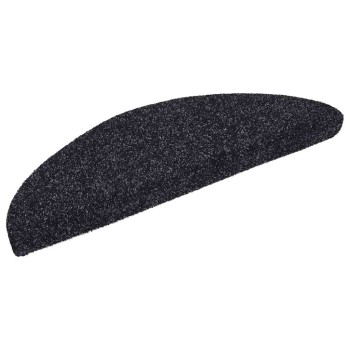 10 db öntapadós lépcsőszőnyeg 56 x 17 x 3 cm fekete félkör alakú