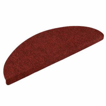 10 db öntapadós lépcsőszőnyeg 56 x 17 x 3 cm bordói félkör alakú