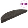 10 db öntapadós lépcsőszőnyeg 56 x 17 x 3 cm antracit félkör alakú