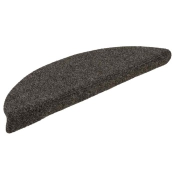10 db öntapadós lépcsőszőnyeg 56 x 17 x 3 cm antracit félkör alakú