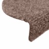 5 db öntapadós lépcsőszőnyeg 65 x 21 x 4 cm világosbarna félkör alakú nagy