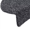 5 db öntapadós lépcsőszőnyeg 65 x 21 x 4 cm sötétszürke félkör alakú nagy