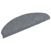 5 db öntapadós lépcsőszőnyeg 65 x 21 x 4 cm világosszürke félkör alakú nagy