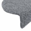 5 db öntapadós lépcsőszőnyeg 65 x 21 x 4 cm világosszürke félkör alakú nagy