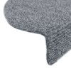 10 db öntapadós lépcsőszőnyeg 65 x 21 x 4 cm világosszürke félkör alakú nagy