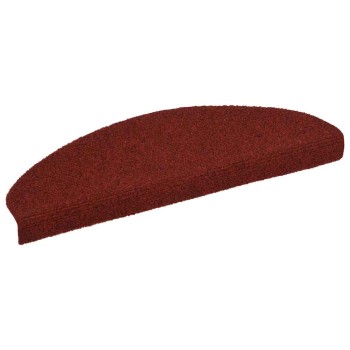 10 db öntapadós lépcsőszőnyeg 65 x 21 x 4 cm bordói piros félkör alakú nagy