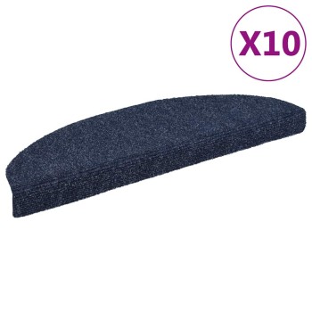 10 db öntapadós lépcsőszőnyeg 65 x 21 x 4 cm kék félkör alakú nagy