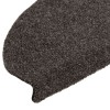 5 db öntapadós lépcsőszőnyeg 65 x 21 x 4 cm antracitszürke félkör alakú nagyméretű