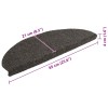 5 db öntapadós lépcsőszőnyeg 65 x 21 x 4 cm antracitszürke félkör alakú nagyméretű