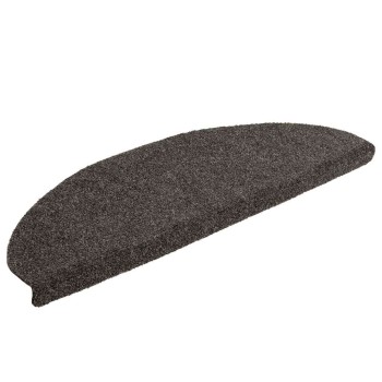 10 db öntapadós lépcsőszőnyeg 65 x 21 x 4 cm antracitszürke félkör alakú nagyméretű