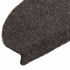 10 db öntapadós lépcsőszőnyeg 65 x 21 x 4 cm antracitszürke félkör alakú nagyméretű