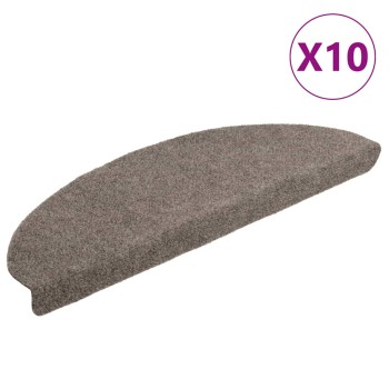 10 db öntapadós lépcsőszőnyeg 65 x 21 x 4 cm bézs félkör alakú nagy