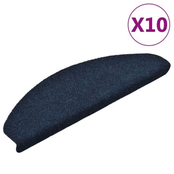 10 db öntapadós lépcsőszőnyeg 65 x 21 x 4 cm sötétkék félkör alakú nagy
