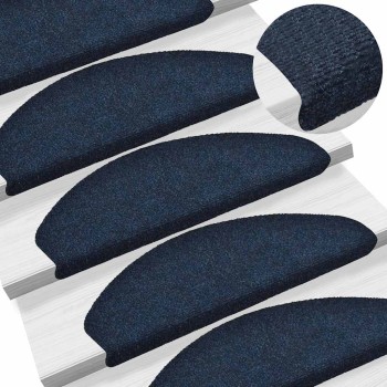 10 db öntapadós lépcsőszőnyeg 65 x 21 x 4 cm sötétkék félkör alakú nagy