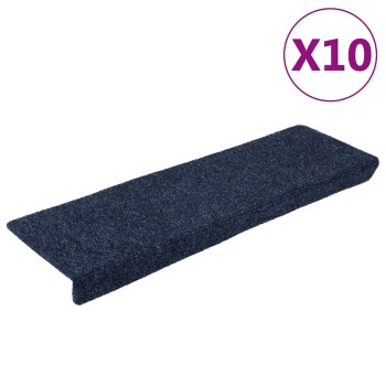 10 db öntapadós lépcsőszőnyeg 65 x 21 x 4 cm antracit téglalap alakú széllel