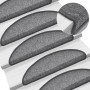 10 db sötétszürke félkör alakú lépcsőszőnyeg 56 x 17 x 3 cm