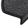 10 db antracitszürke félkör alakú lépcsőszőnyegek 65 x 24 x 4 cm