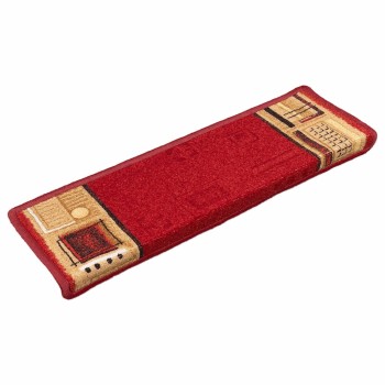 10 db piros öntapadó lépcsőszőnyeg 65x21x4 cm