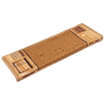 10 db bézs öntapadó lépcsőszőnyeg 65x21x4 cm