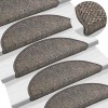 15 db szizál hatású szürke-bézs lépcsőszőnyeg 56 x 17 x 3 cm