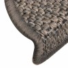 15 db szizál hatású szürke-bézs lépcsőszőnyeg 56 x 17 x 3 cm