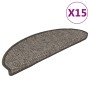 15 db szizál hatású szürke-bézs öntapadó lépcsőszőnyeg 65x21x4cm
