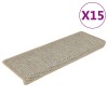 15 db szizál hatású világoszöld öntapadó lépcsőszőnyeg 65x21x4 cm
