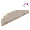 15 db ezüst színű, félkör alakú lépcsőszőnyeg 56 x 17 x 3 cm