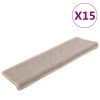 15 db ezüst színű, téglalap alakú szélű lépcsőszőnyeg 65 x 21 x 4 cm