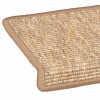 15 db világosbarna, téglalap alakú szélű lépcsőszőnyeg 65 x 21 x 4 cm