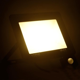 Meleg fehér fényű szenzoros led-reflektor 100 w