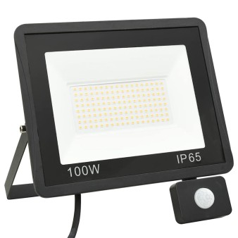 Meleg fehér fényű szenzoros led-reflektor 100 w