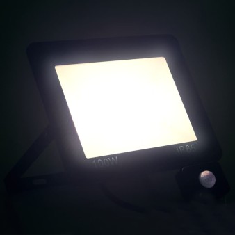 Hideg fehér fényű szenzoros led-reflektor 100 w
