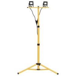 Meleg fehér fényű háromlábú led-es reflektor 2 x 10 w