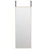 Arany üveg és alumínium ajtótükör 30 x 80 cm